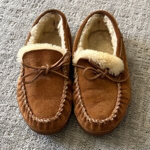 L.L. Bean Tan Suede Women’s moccasin slippers